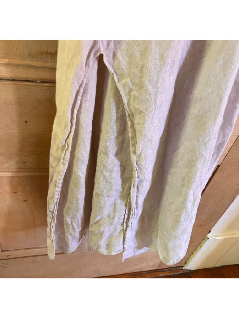 Terzo Millenio Womens 100% Linen Made In Italy Dress Medium White Ivory SP EXC - Picture 8 of 12
